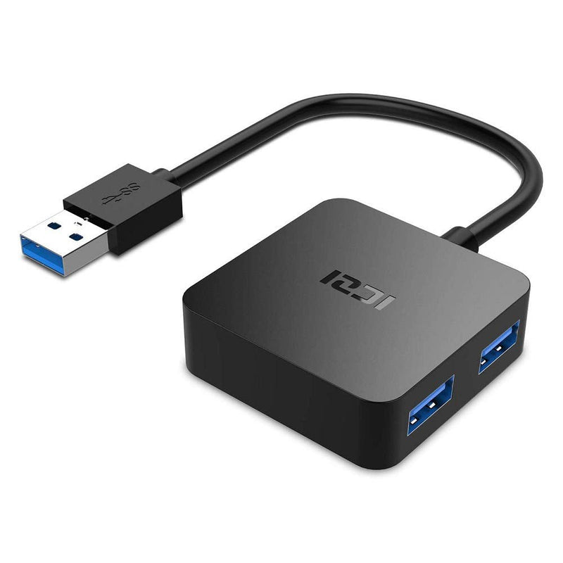 ICZI USB 3.0 Hub,USB Splitter with 4-Port USB 3.0 Data Hub Converter Adapter for MacBook, Mac Pro/Mini, iMac, Surface Pro, XPS, Notebook PC, USB Flash Drives and More (Black) USB HUB