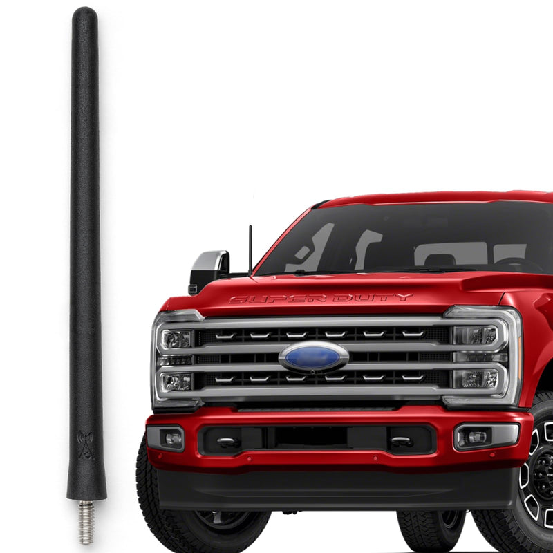 [AUSTRALIA] - AntennaMastsRus Short Antenna Replacement for Ford F-350 | F450 (2017-2026) USA Stainless Steel Threading, Car Wash Proof, Enhanced Reception 6 3/4 Inch Rubber Truck Antenna with Internal Copper Coil 