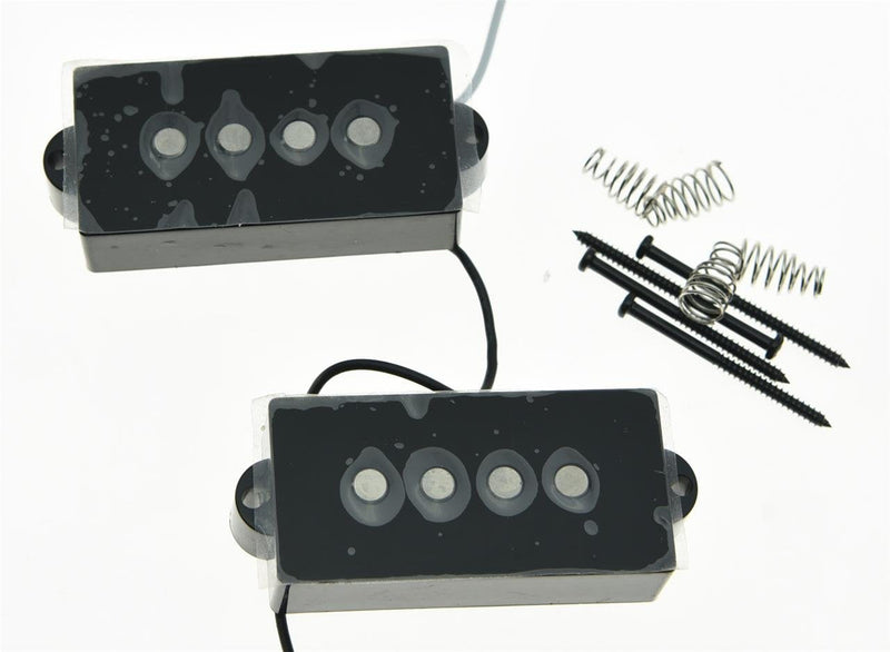 KAISH Black 4 String Alnico V Bass Pickups Vintage Sound P Bass Pickup for Precision P Bass Guitar 4 String PB Pickups