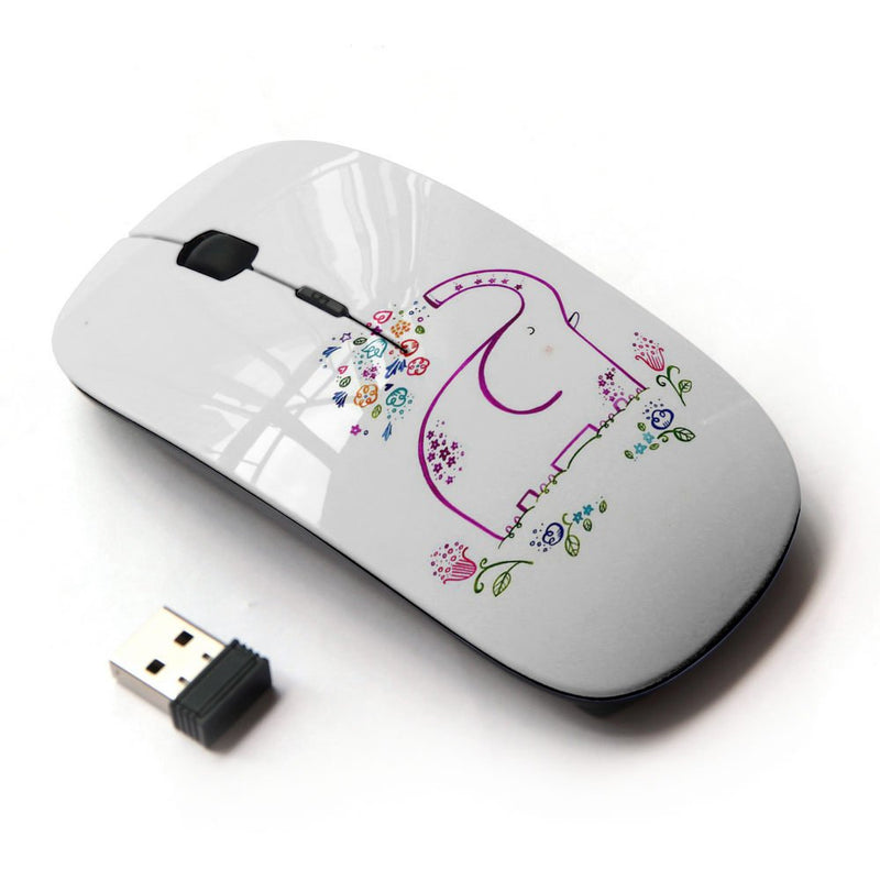 KOOLmouse [ Optical 2.4G Wireless Mouse ] [ Minimalist Elephant White Happy ]