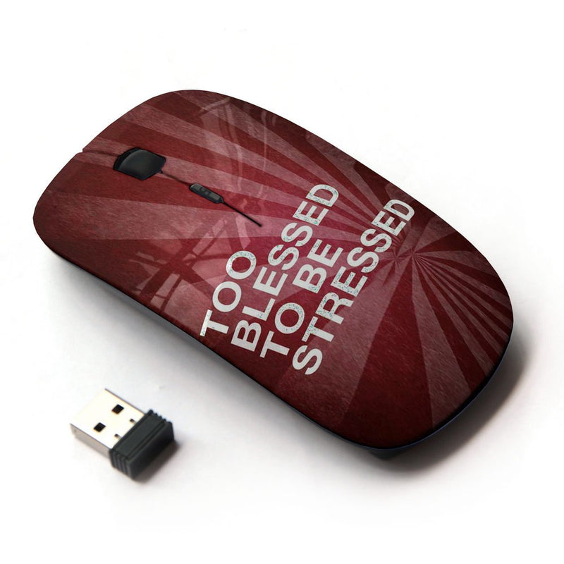 KOOLmouse [ Optical 2.4G Wireless Computer Mouse ] [ Bible Verse Too Blessed to BE Stressed ]