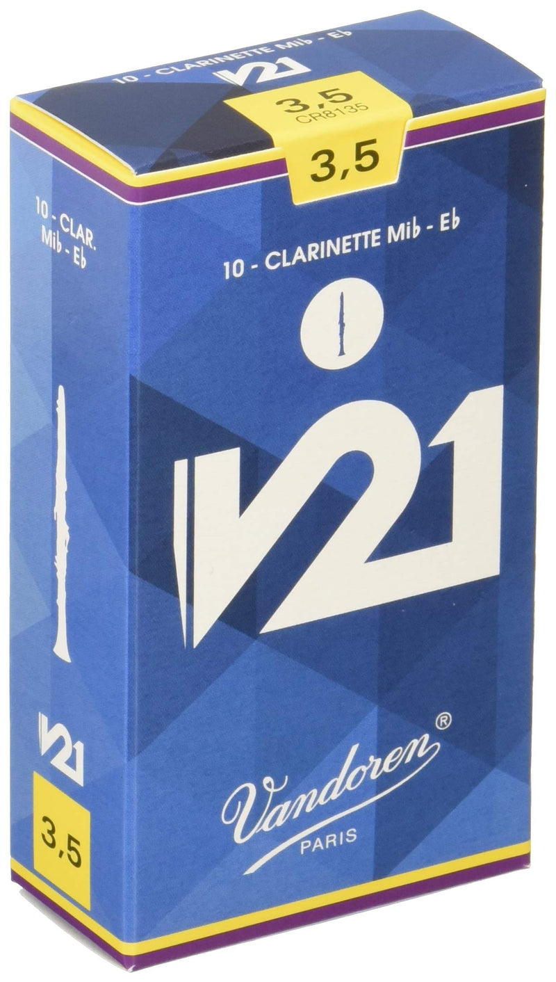 Vandoren CR8135 Bb Clarinet V21 Reeds Strength 3.5; Box of 10