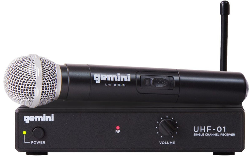[AUSTRALIA] - Gemini DJ UHF-01M F1 Wireless Microphone System,Black 