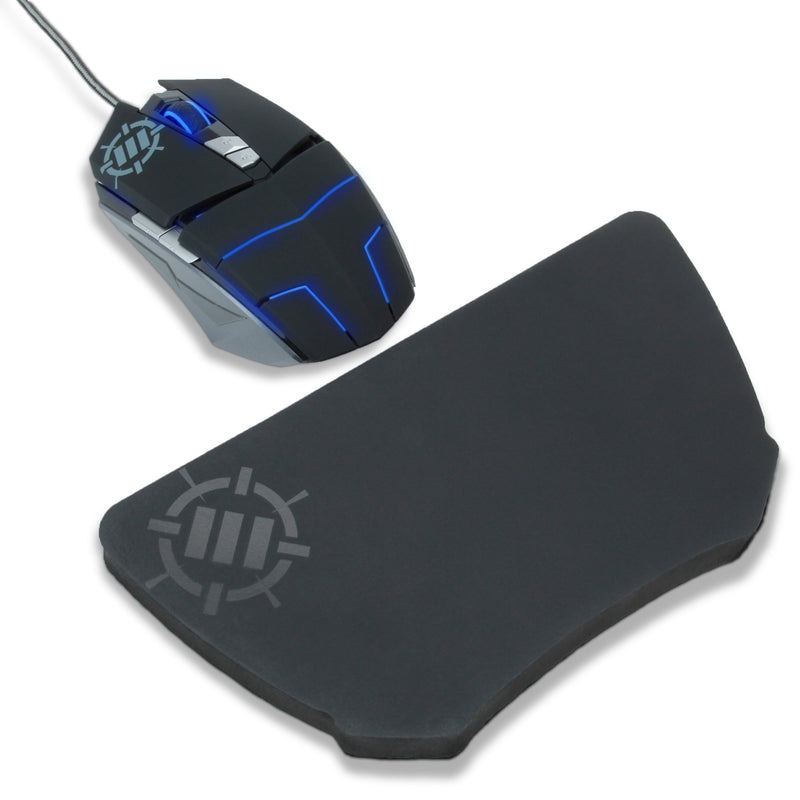 ENHANCE Gaming Mouse Wrist Rest - Firm Wrist Pad for PC Gamers and Esports Professionals with Ergonomic Support, Non-Slip Rubber Backing, Anti-Fray Design - Great for Gaming or Office Use Mouse Size