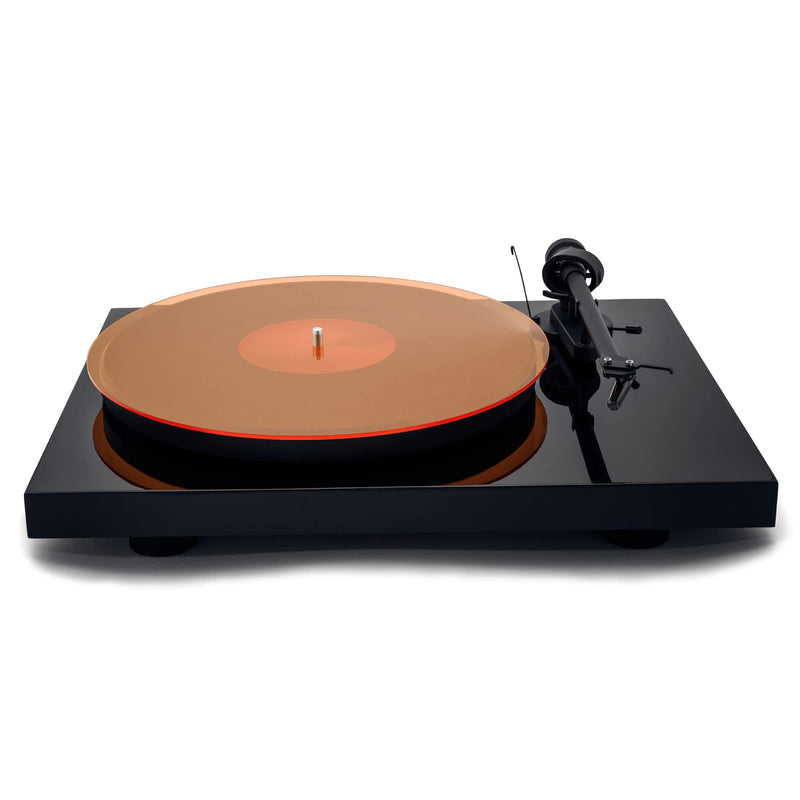 [AUSTRALIA] - Hudson Hi-Fi Acrylic Turntable Mat – 11.75” Anti-Static Turntable Slipmat with Label Recess – 1/8” Thick Acrylic Platter Mat for Vinyl LP Record Players – OrangeLit 