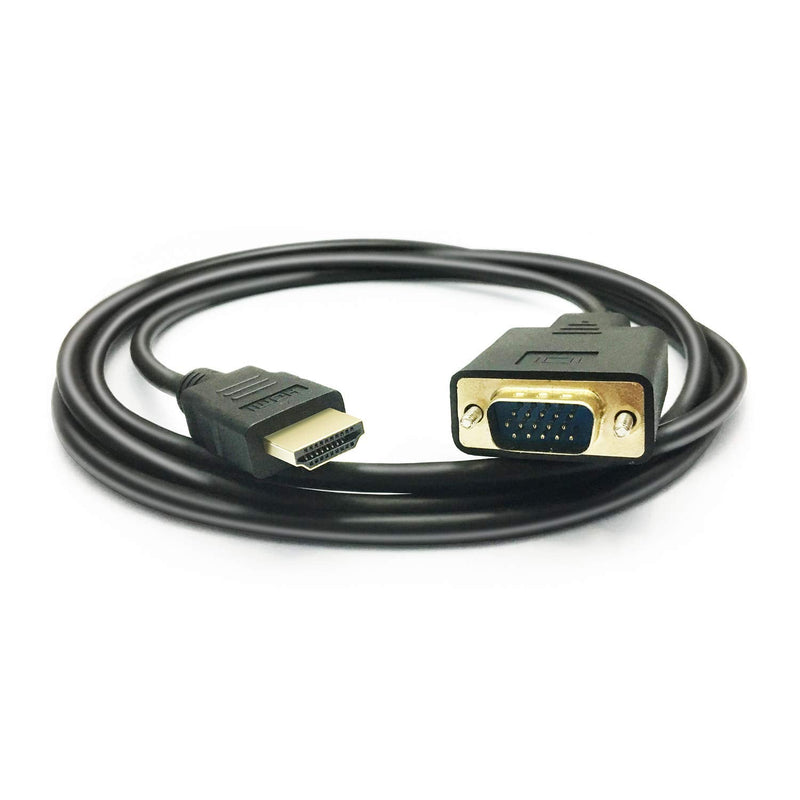 PeoTRIOL HDMI to VGA Cable, 1080P HDMI Male to VGA Male M/M Video Converter Cord VGA Adapter Compatible w/ HDMI Desktop, Laptop, DVD to 15 Pin D-SUB VGA HDTV Monitor Projector - 6Feet 6 Feet