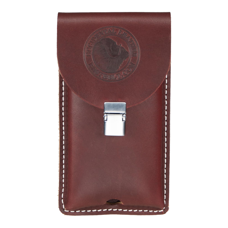Occidental Leather Clip-On Leather Phone Holster - Large - Latigo Belting Leather - Heavy-Duty Spring Steel Belt Clip - Italian-Styled Drop Clasp - Made in USA