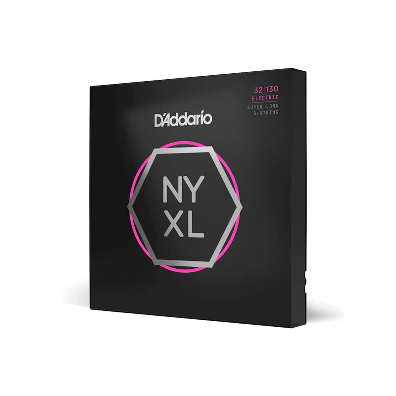 D'Addario Bass Guitar Strings, NYXL Nickel Plated, NYXL32130SL, Regular Light 32-130, Super Long Scale, 6-String Set, Pack of 1 Regular Light, 32-130 (6-String)