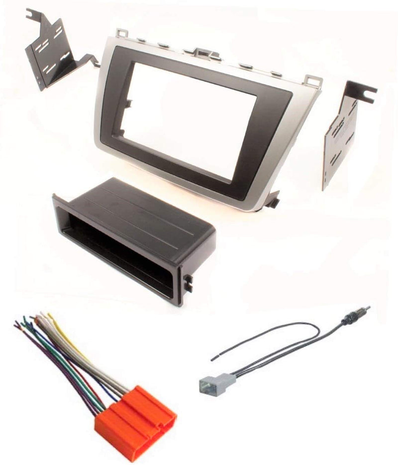 ASC Car Stereo Dash Install Kit, Wire Harness, and Antenna Adapter for 2009 2010 2011 2012 2013 Mazda 6 Mazda6