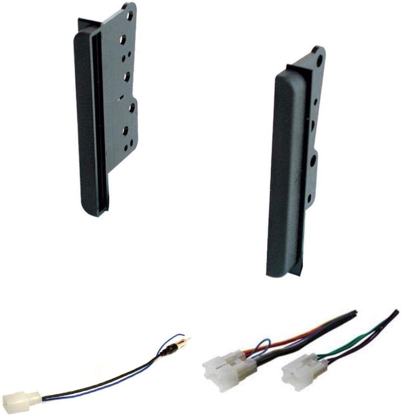 Premium Double Din Car Stereo Dash Install Kit, Wire Harness, Antenna Adapter -Made for Scion: 2013-2016 FR-S, 2014-2015 tC, 2013-2015 Subaru BRZ, Made for 2011-2014 Toyota FJ Cruiser