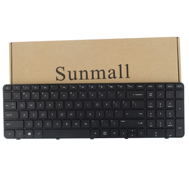 SUNMALL Replacement Keyboard with Frame Compatible with HP Pavilion G7-2000 G7-2100 G7-2200 G7-2300 G7Z-2000 G7Z-2100 G7Z-2200 G7Z-2300 G7Z-2400 (CTO) R39 Serise Black US Layout