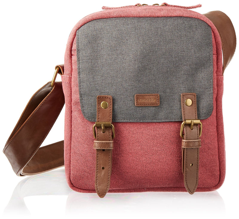 shoulder travel bag for Kindle in maroon / grey