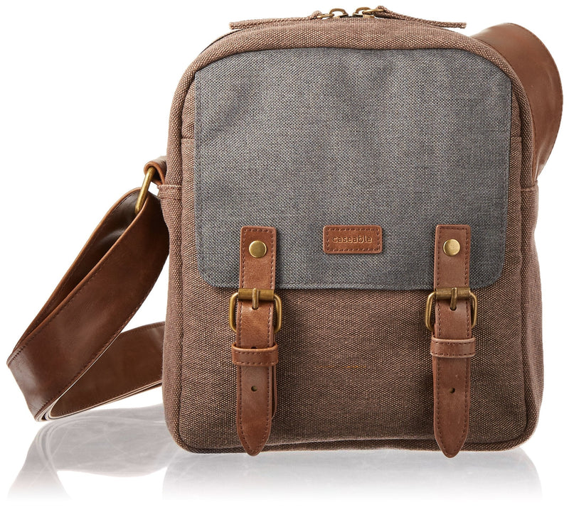 shoulder travel bag for Kindle in brown / grey
