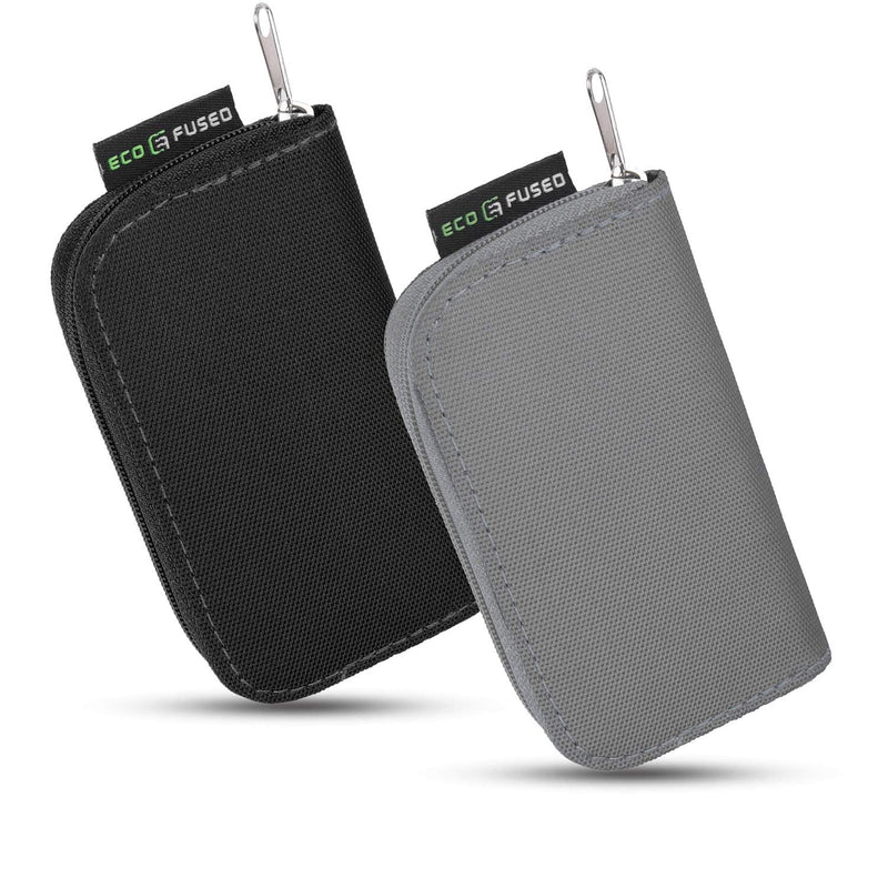 Eco-Fused Memory Card Carrying Case - Suitable for SDHC and SD Cards - 8 Pages and 22 Slots - ECO-FUSED Microfiber Cleaning Cloth Included - 2 Pack