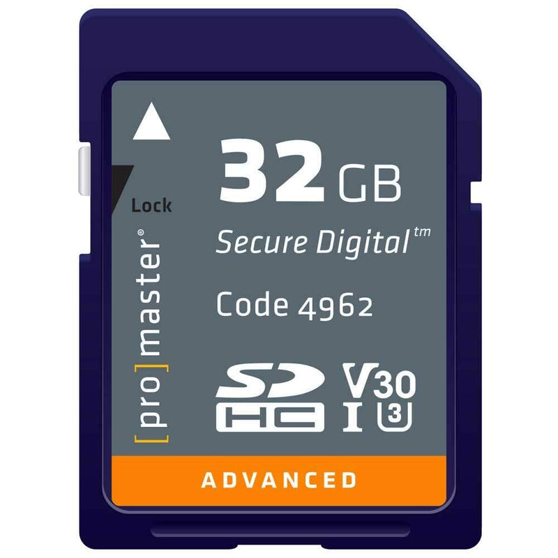 Promaster ADVANCED SDHC 32GB Memory Card 633X U3 V30