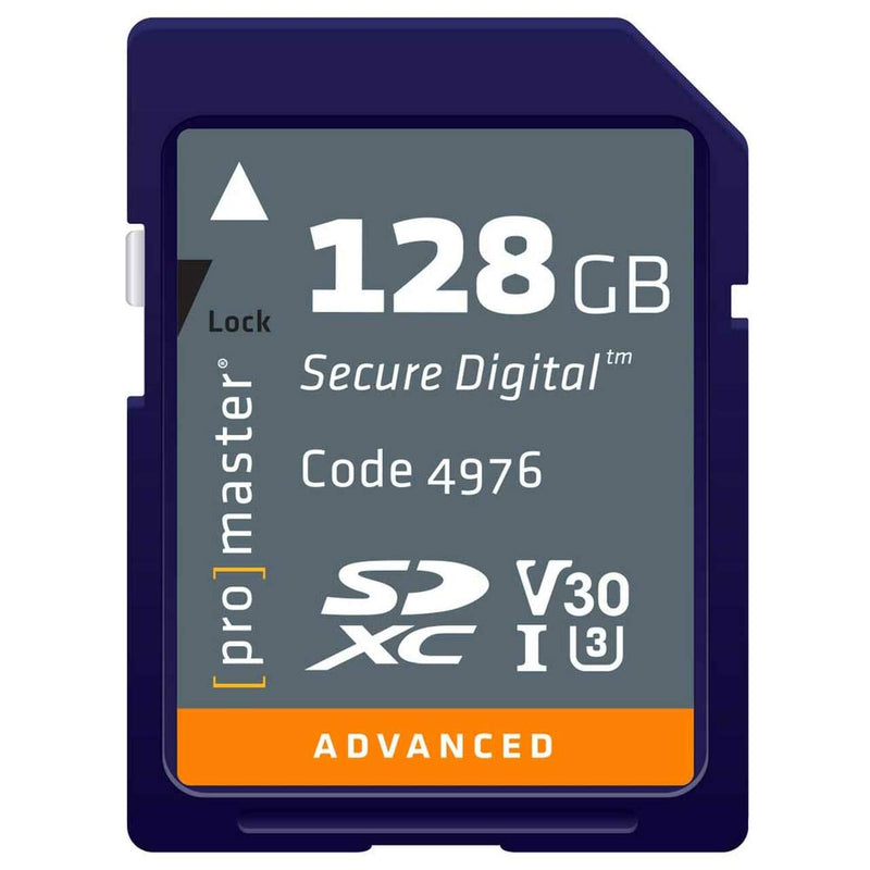 Promaster ADVANCED SDHC 128GB Memory Card 633X U3 V30