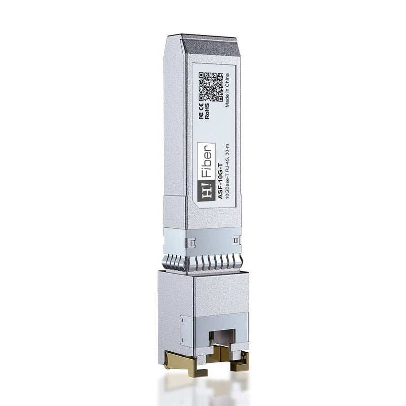H!Fiber 10Gb SFP+ RJ45 Transceiver, 10Gbase-T SFP+ Ethernet Module Support 10G/5G/2.5G/1.25G, Compatible with Cisco SFP-10G-T-S, Ubiquiti, UniFi, D-Link, Meraki, MikroTik,Supermicro and More, 30m 1.25/2.5/5/10GBase-T: 30m x1