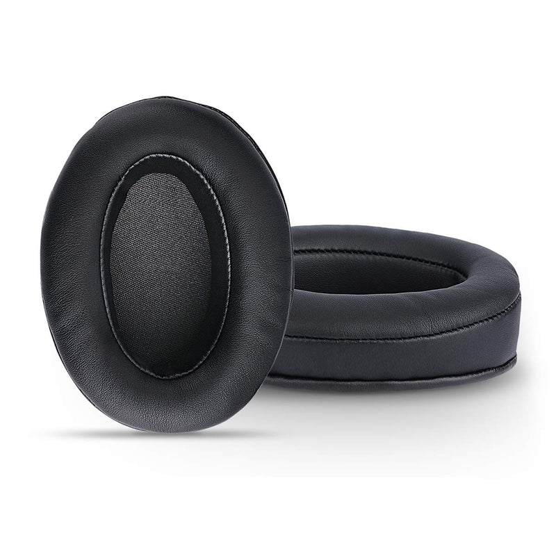 [AUSTRALIA] - Tranesca Leather Replacement earpad/Ear Cushion/Ear Cover for Big OVEREAR Headphones (Fits a Great Variety of Headphones) - Black 