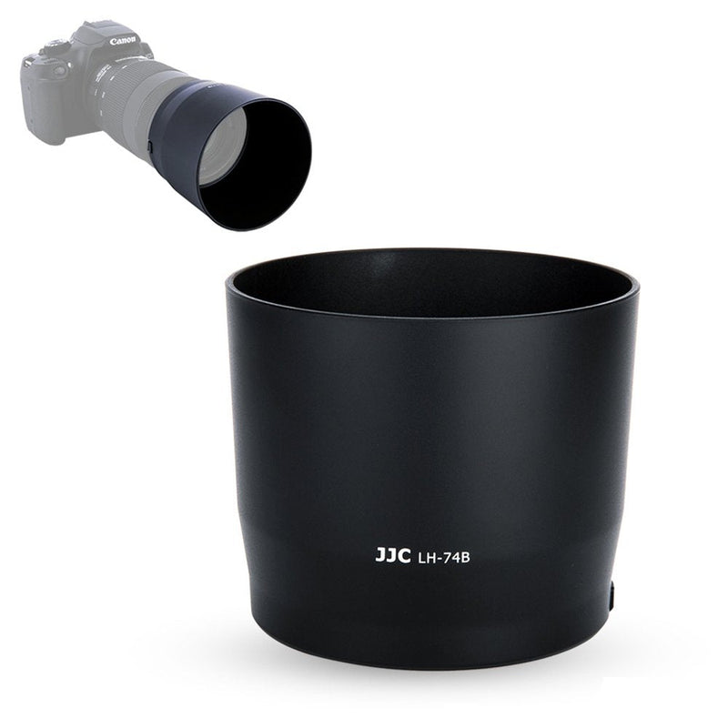 JJC Dedicated Lens Hood Shade Protector for Canon RF 100-400mm F5.6-8 is USM & EF 70-300mm f/4-5.6 is II USM Lens Replaces Canon ET-74B Lens Hood Reversible/Bayonet/with Button to Lock or Release Canon ET-74B Replacement