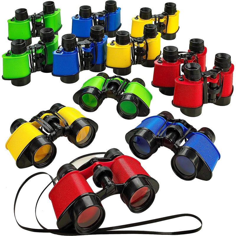 [AUSTRALIA] - Kicko Toy Binoculars for Kids - 3.5 x 5 in Binoculars for Bird Watching, Jungle Exploration for Party Favors and Adventure Play - Durable (Pack of 12) 12 Pack 