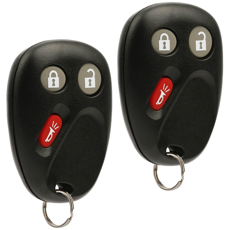 Key Fob Keyless Entry Remote fits 2003-2006 Chevy Tahoe Suburban Silverado Avalanche Equinox SSR / GMC Sierra Yukon / Cadillac Escalade / Hummer H2 / Pontiac Torrent / Saturn Vue (LHJ011), Set of 2 g-lhj [2]