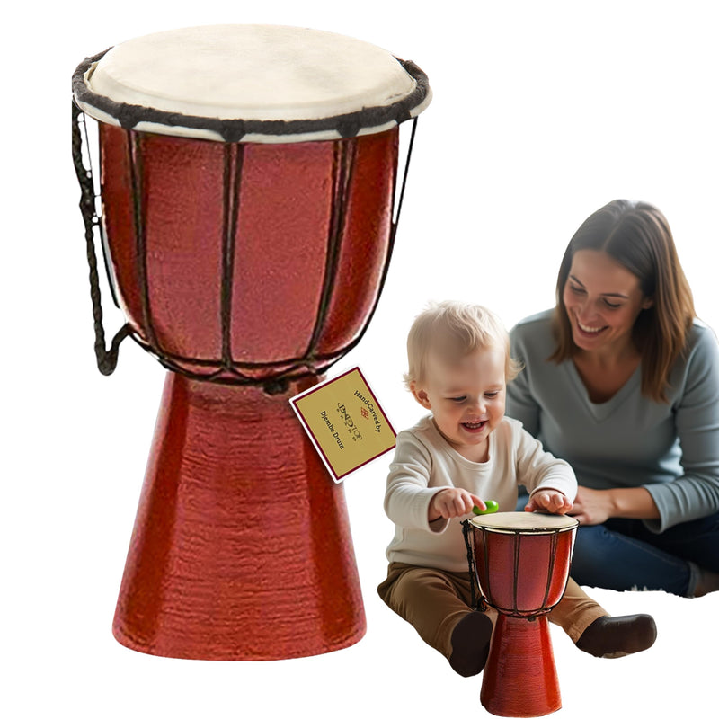 Drums Djembe Drum Djembe jembe is a Rope- goat skin Covered Goblet Drum Played by Hands West Africa style (4x8) Designed in the USA 4x8