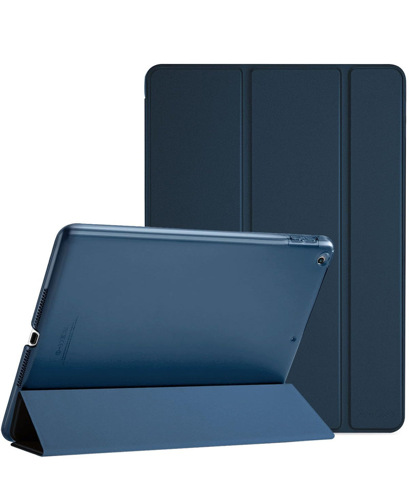 for iPad 9.7 Inch Case iPad 6th/5th Generation Case 2018 2017(Model: A1893 A1954 A1822 A1823), Ultra Slim Lightweight Stand Case with Translucent Frosted Back Smart Cover -Navy Navy