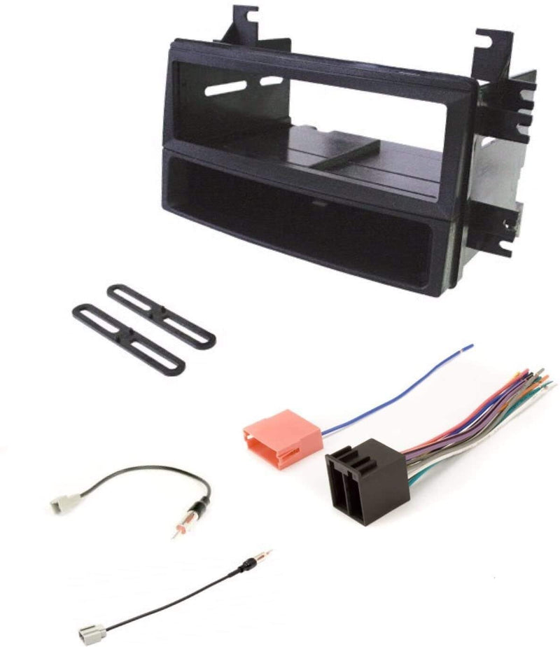 ASC Car Stereo Radio Install Dash Kit, Wire Harness, and Antenna Adapter for Installing an Aftermarket Single Din Radio for 2009-2010 Kia Optima, 2009-2012 Kia Rondo, 2009-2014 Kia Sedona