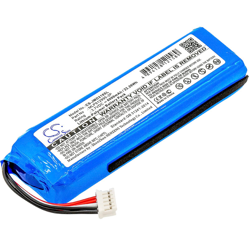 Cameron Sino 6000mAh Li-Polymer Battery for JBL Charge 2+, Charge Plus, fits JBL MLP912995-2P