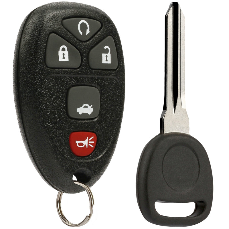 Key Fob Keyless Entry Remote with Ignition Key fits Cadillac DTS/Chevy Impala Monte Carlo 2006 2007 2008 2009 2010 2011 2012 2013 g-860 46-key