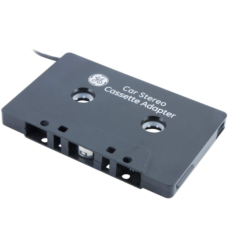 GE Car Stereo Cassette Adapter, 3.5mm Jack, For Mobile Phones, Smartphones, iPods, CD Players, MP3 Players and other Mobile Devices, Black, 34496