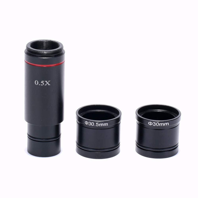 [AUSTRALIA] - HAYEAR 0.5X Reduction Lens Eyepiece Lens 23.2mm Mounting with 30mm 30.5mm Ring Adapter Applicable for Biomicroscope Stereo Microscope 