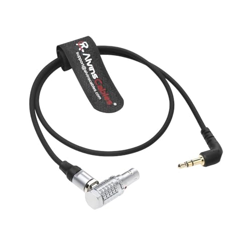 Alvin's Cables Timecode Cable for Tentacle Sync Timecode Generator to ARRI Alexa Sound Devices 3.5mm TRS to 5 Pin Cable 50cm| 19.7inches 50cm right angle 5 pin TC direction: 3.5mm→5 Pin