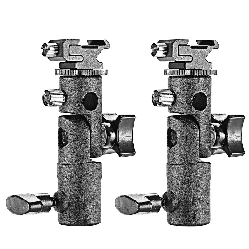 [AUSTRALIA] - Neewer Professional Universal E Type Camera Flash Speedlite Mount Swivel Light Stand Bracket with Umbrella Holder for Canon Nikon Pentax Olympus and Other Flashes, Studio Light, LED Light(2 Pack) 