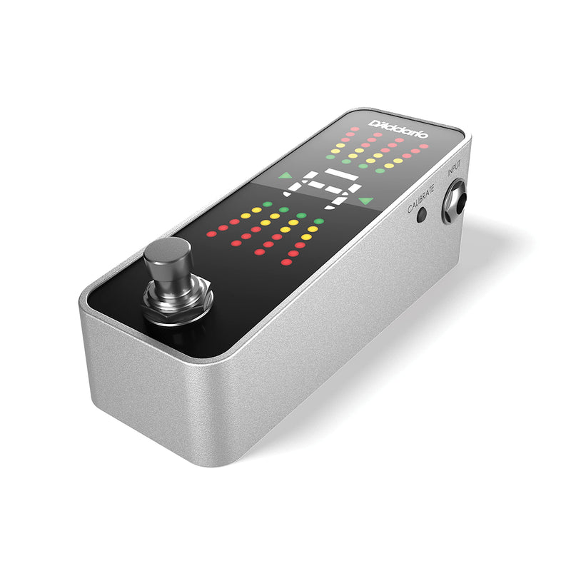 D'Addario Accessories Guitar Tuner Pedal - Chromatic Tuner for Electric Guitars, Bass Guitars and More - Rugged Aluminum Enclosure - Fast and Accurate - True Bypass with Full Color Display Pedal Tuner