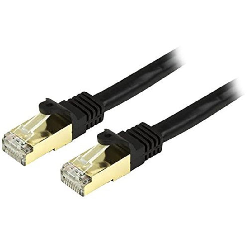 StarTech 30ft Cat6a Snagless Ethernet Cable, Black (C6ASPAT30BK) | 100W PoE delivery, Gold-plated RJ45, Patch Cable, Ethernet Cord, 10 Gigabit, 10GbE, Network, Strain Relief, TIA, 26AWG copper 30 ft