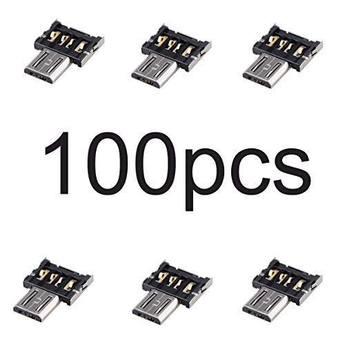 chenyang 100 Pack Micro USB OTG Adapter Micro USB Male to USB 2.0 Female Ultra Mini Size Connector Adapter
