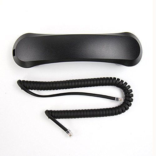 The VoIP Lounge Replacement Handset Receiver with Curly Cord Black for Avaya IP Office 1400 and 1600 Series Phone 1403 1408 1416 1603 1608 1616
