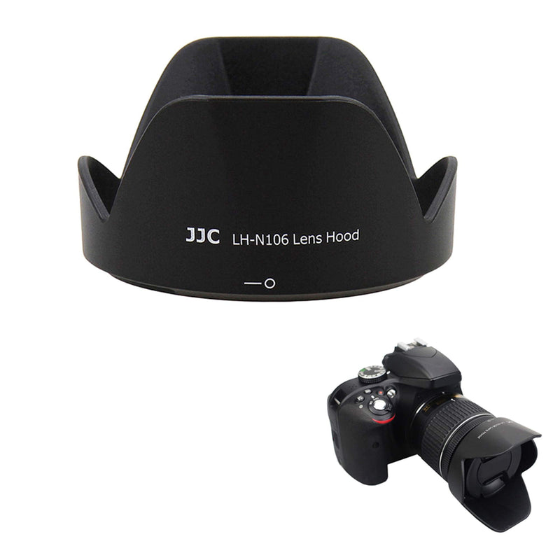 JJC HB-N106 Reversible Dedicated Lens Hood Shade for Nikon AF-P DX 18-55mm f/3.5-5.6G VR, AF-P DX 18-55mm f/3.5-5.6G Lens on Nikon D3500 D3400 D5600 D7500 Camera (NOT for Older Nikon 18-55mm Lens) Nikon HB-N106 Replacement