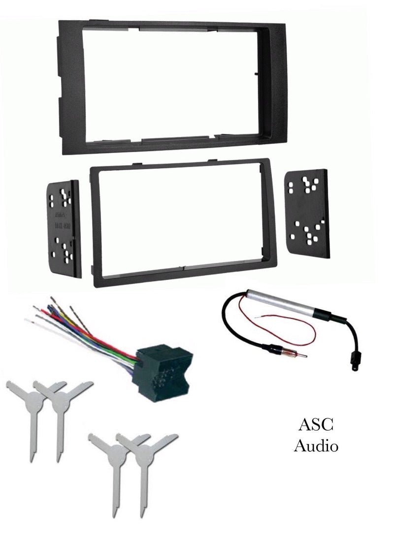 Car Stereo Dash Kit, Wire Harness, Antenna Adapter, and Radio Remove Tool for Installing a Double Din Radio for 2004 2005 2006 2007 2008 2009 2010 VW Volkswagen Touareg Touareg 2