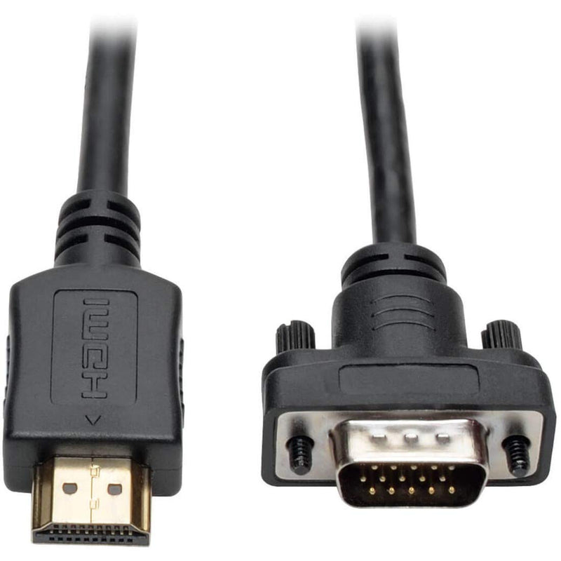 Tripp Lite HDMI to VGA Active Adapter Converter Cable Low Profile HD15 M/M 1080p 3ft (P566-003-VGA), Black 3ft.