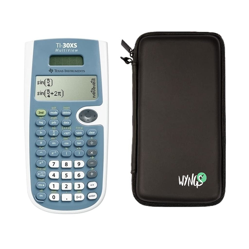 TI 30 XS Multiview Scientific Calculator + WYNGS Protective Case Black TI 30 XS MV + Protective Case