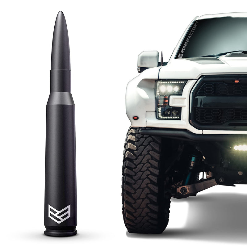 [AUSTRALIA] - Ronin Factory 50 Cal Bullet Antenna - Ford F150 F250 F350 Super Duty Raptor (Bronco 21-23) Truck Accessory - RAM 1500 Short Antenna Replacement Ford TuffLock Bullet Antenna - Standard 