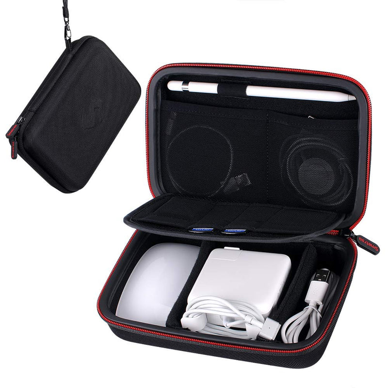 Smatree Hard Case Compatible for Apple14&16inch MacBook Pro's Pencil,Magic Mouse,Magsafe Power Adapter,BeatsX, Monster Magnetic Charging Cable,Travel MacBook Pro Accessories Organizer Bag,Black Black
