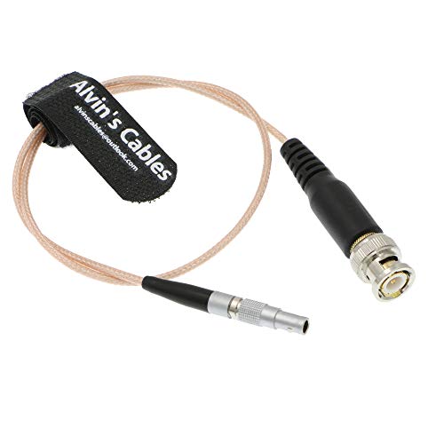 Alvin's Cables Timecode Cable for RED Epic Scarlet DSMC2 BNC to 00B 4 Pin Male Time Code Input Cable 50CM| 19.7inches Overmolding Pink