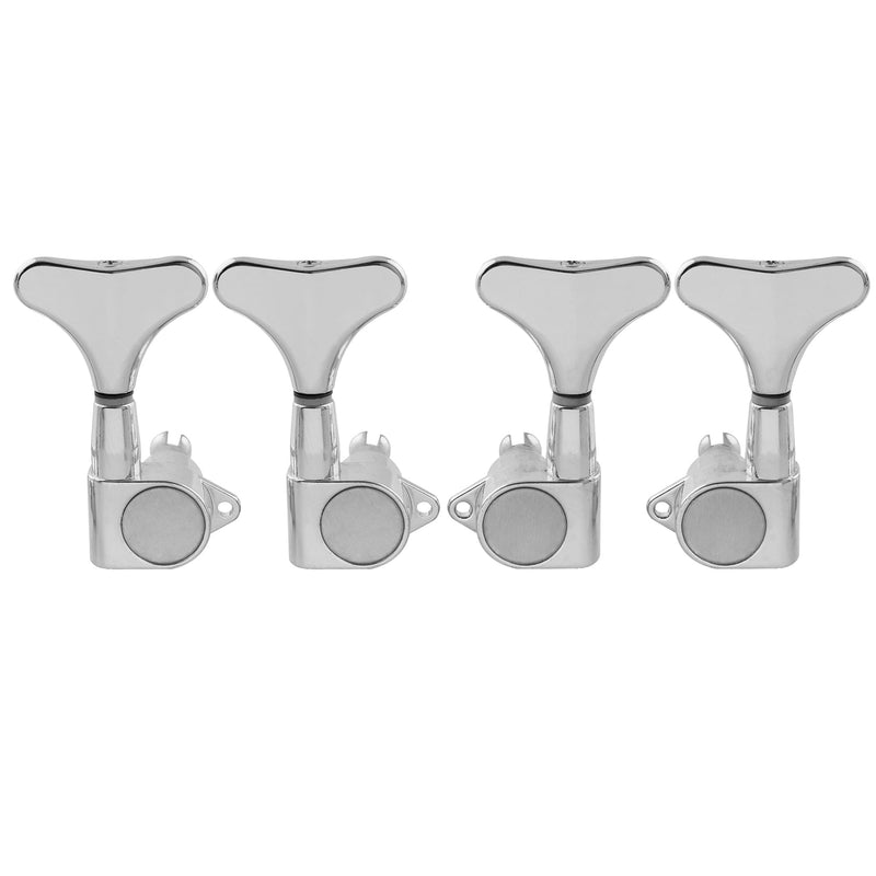 Musiclily Pro 2+2 Sealed Bass Tuners Tuning Keys Pegs Machine Heads for Ibanez Style Precision Jazz Bass, Chrome