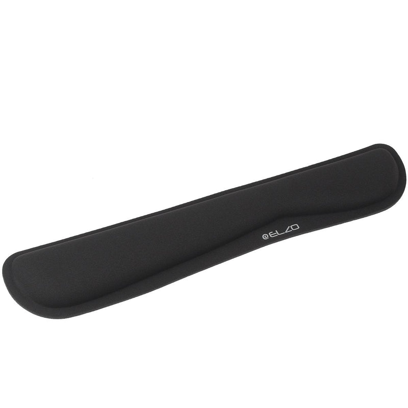ELZO Wrist Rest Support for Keyboard & Mouse Pad Combo with Comfortable Memory Foam Padding, Nonslip Rubber Base for PC Computer Laptop Mac Black-fiber