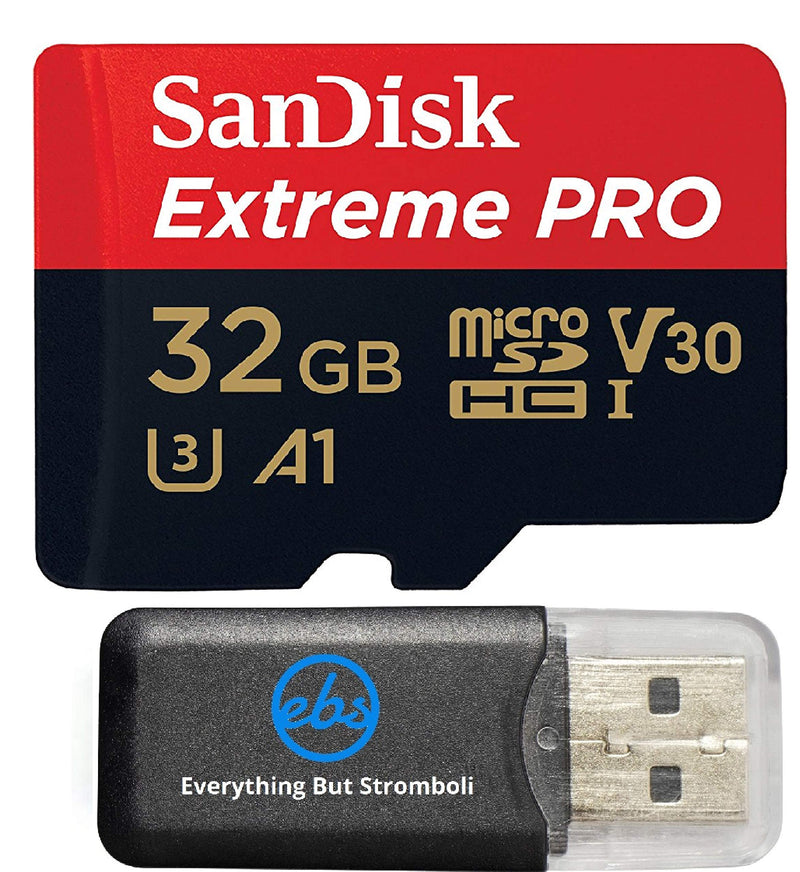 32GB Sandisk Extreme Pro 4K Memory Card works with DJI Mavic Pro, Spark, Phantom 4, Phantom 3 Quadcopter 4K UHD Camera Drone - UHS-1 V30 32G Micro SDXC with Everything But Stromboli Card Reader