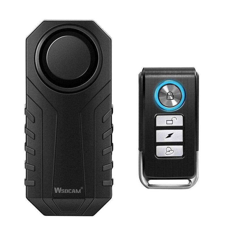Wsdcam 113dB Bike Alarm Wireless Vibration Motion Sensor Waterproof Motorcycle Alarm with Remote
