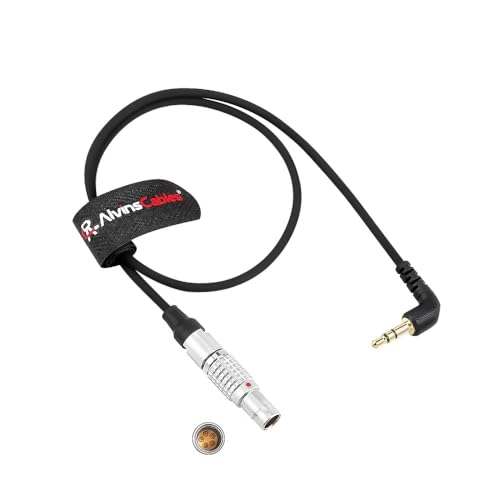 Alvin's Cables Tentacle Sync Adapter Cable Tentacle Timecode Generator to ARRI Alexa Sound Devices 5 Pin Male to 3.5MM Right Angle 45cm straight 5 pin TC direction: 3.5mm→5 Pin